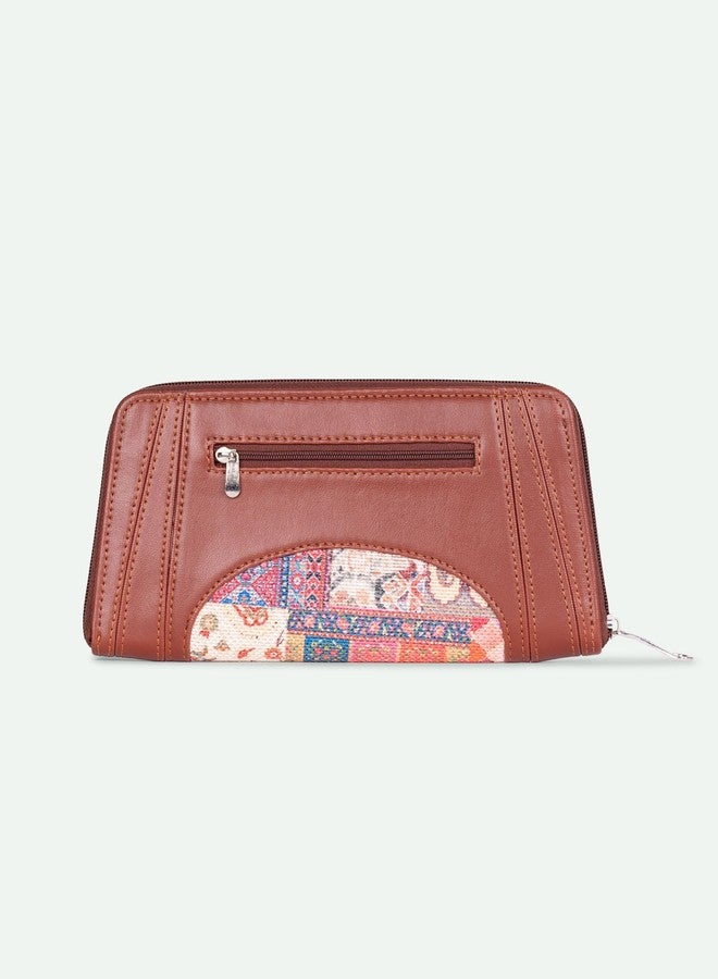 ZOUK محفظة زوك أريكا بسحاب للنساء | محفظة لحفظ البطاقات مع 10 فتحات للبطاقات، وجيب للعملات المعدنية، وأقسام للنقود | محفظة أنيقة للنساء | تناسب الهواتف حتى 6.7 بوصة | كوتش غامثي - Image 5